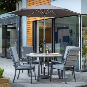 Vienna 4 Seat Round Dining Set